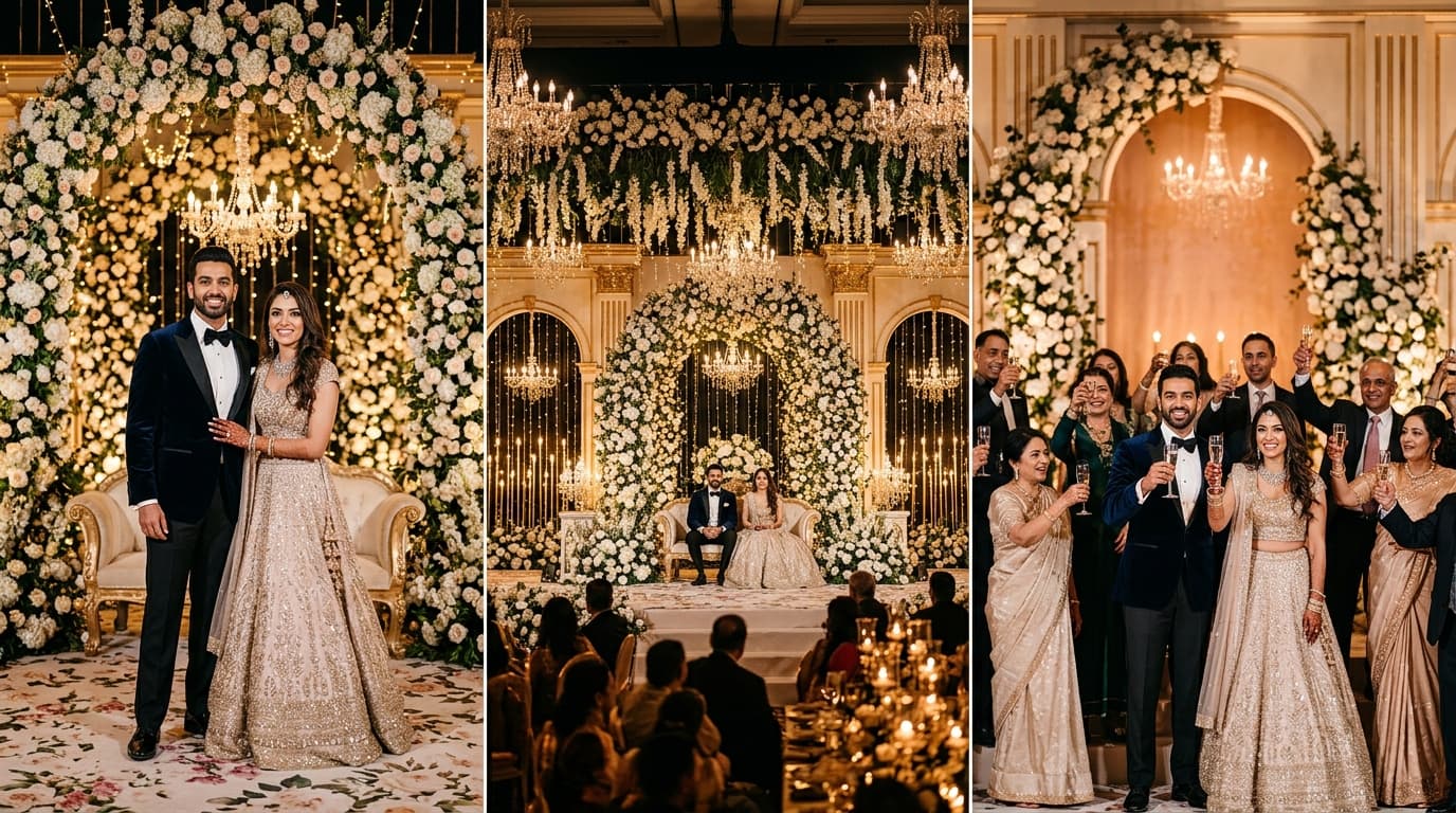 Couple Reception Stage Panorama